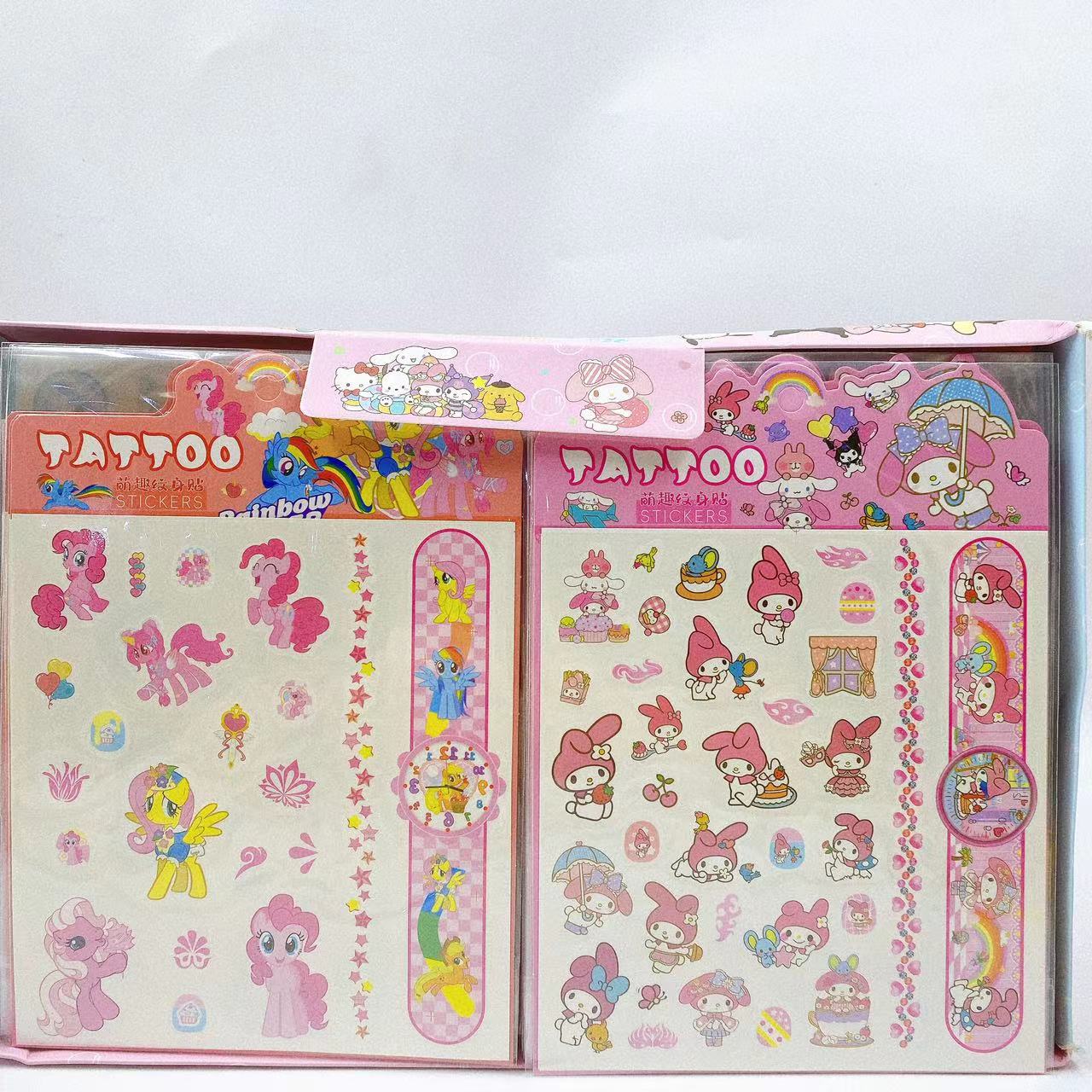Nuevos niños pequeños interesantes pegatinas de tatuaje contienen una variedad de patrones adorables pegatinas decorativas impermeables fabricantes al por mayor