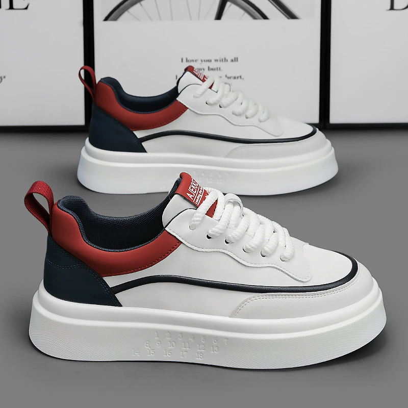 Обувь Мужская 2025 Новая мода мода мода новая маленькая белая обувь дикая доска обувь мужская толстая подошва высокая повседневная мужская обувь