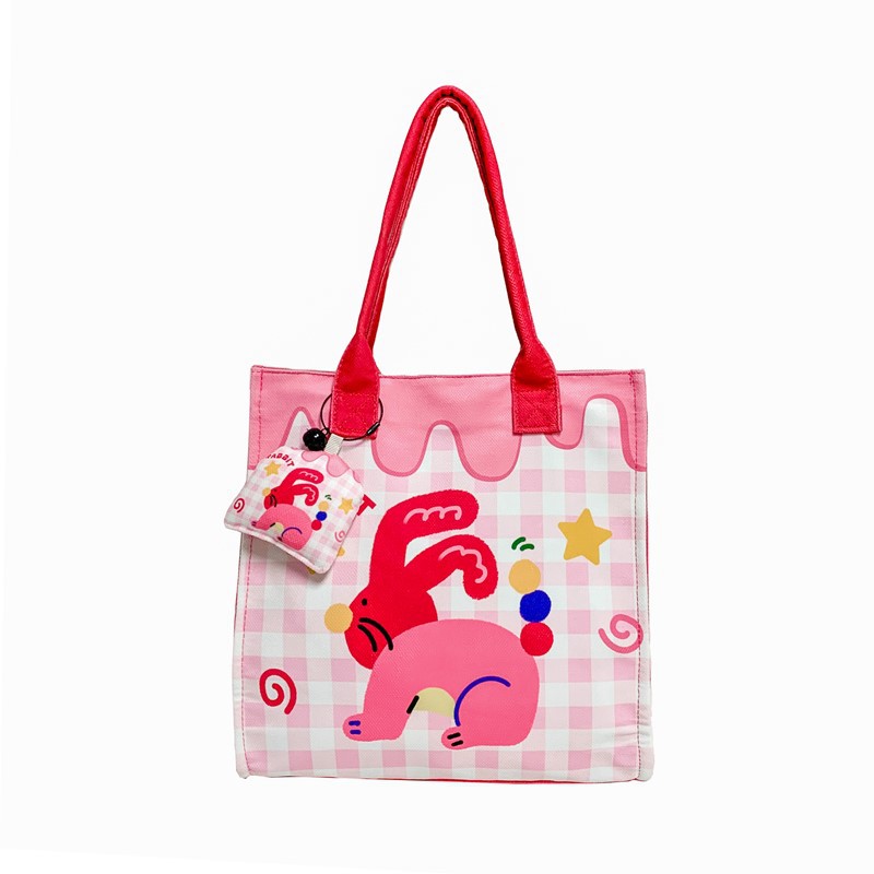 Caricatura de niños y niñas, bolsos de hombro de gran capacidad, bolsos de nicho de diseño, bolsos de mano nuevos lindos para niñas