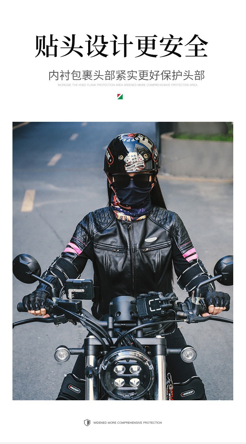 Motorcycle Helmets for Men and Women Cycling Bluetooth Autumn and Winter Safety Helmets Personalized Electric Cruise Motorcycle 3C Covered Full-Face Helmet