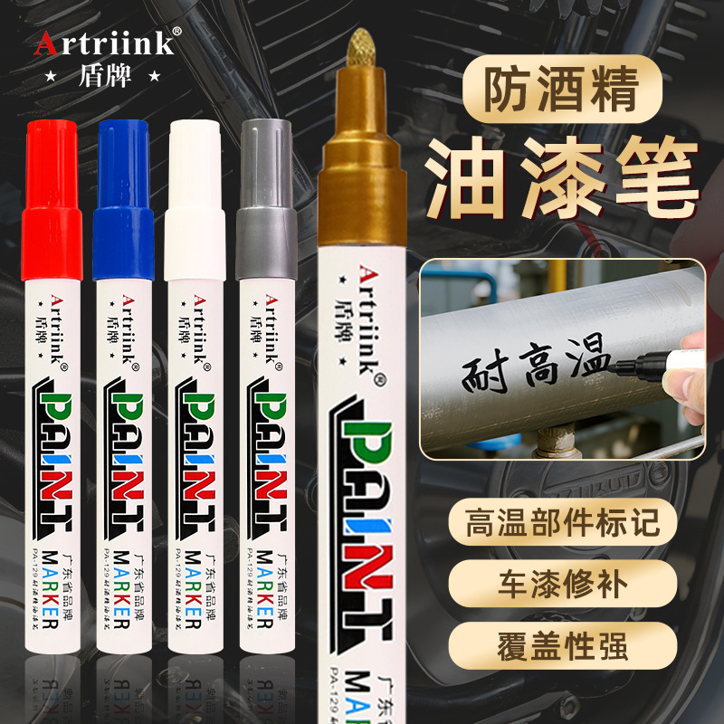 Alcohol-Resistant Marker Paint Pen, Oil-Based, 3mm Thick Tip, Waterproof, Quick-Drying, Non-Fading, High Temperature Resistant, for Marking Metal Equipment
