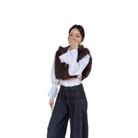 2025新款90鹅绒毒家版高品质现货蒙家女士新款泰迪绒短款连帽羽绒