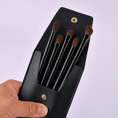 5支馬毛眼影刷套裝 廠家煙熏妝平價動物毛眼部化妝刷鼻影暈染刷