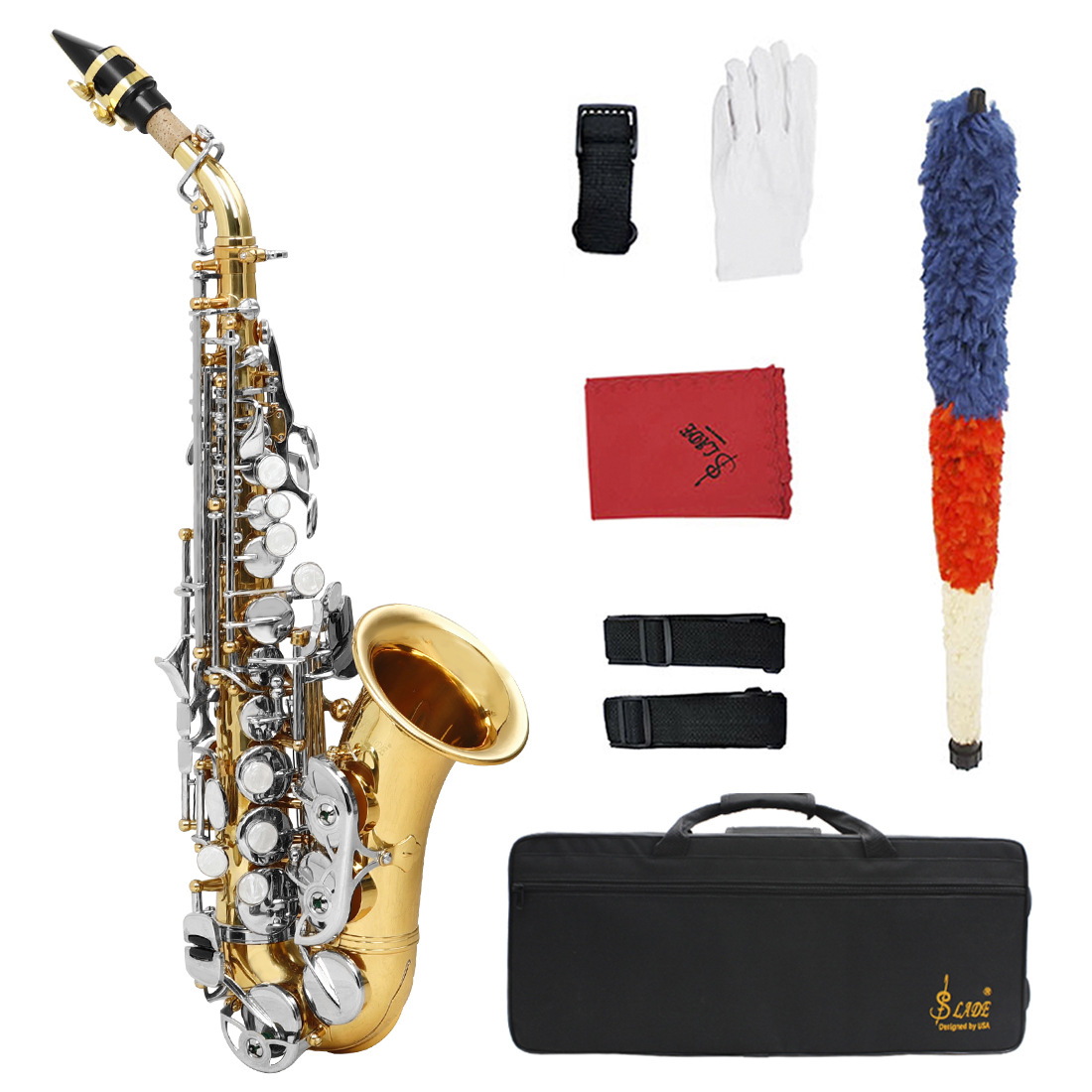 Foreign trade drop B- tone treble saxophone instruments beginners adult playing saxophone treble small elbow manufacturers