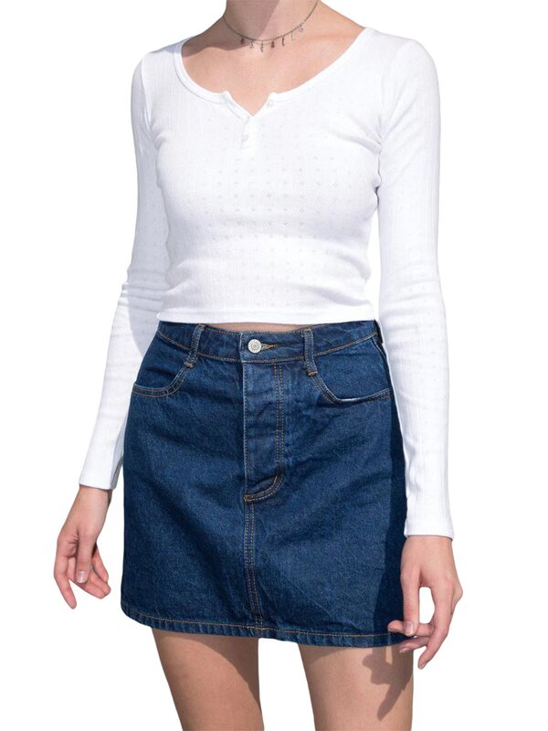 Floral Base Shirt with Bm Style Three-Button Eyelet Long-Sleeve T-Shirt, European and American Style Lace Patchwork