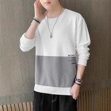 外贸春秋季卫衣男士潮流宽松长袖T恤百搭打底韩版ins秋装男上衣