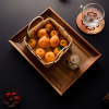 rectangle plate Water tray teacup Tray wooden  Tray tea tray Acacia Lettering To fake something antique solid wood