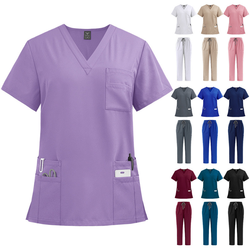 New Product Doctor Nurse Work Uniform Surgical Clothes Surgical Clothes Hand-washing Clothes Operating Room Straight Pants Solid Color suit