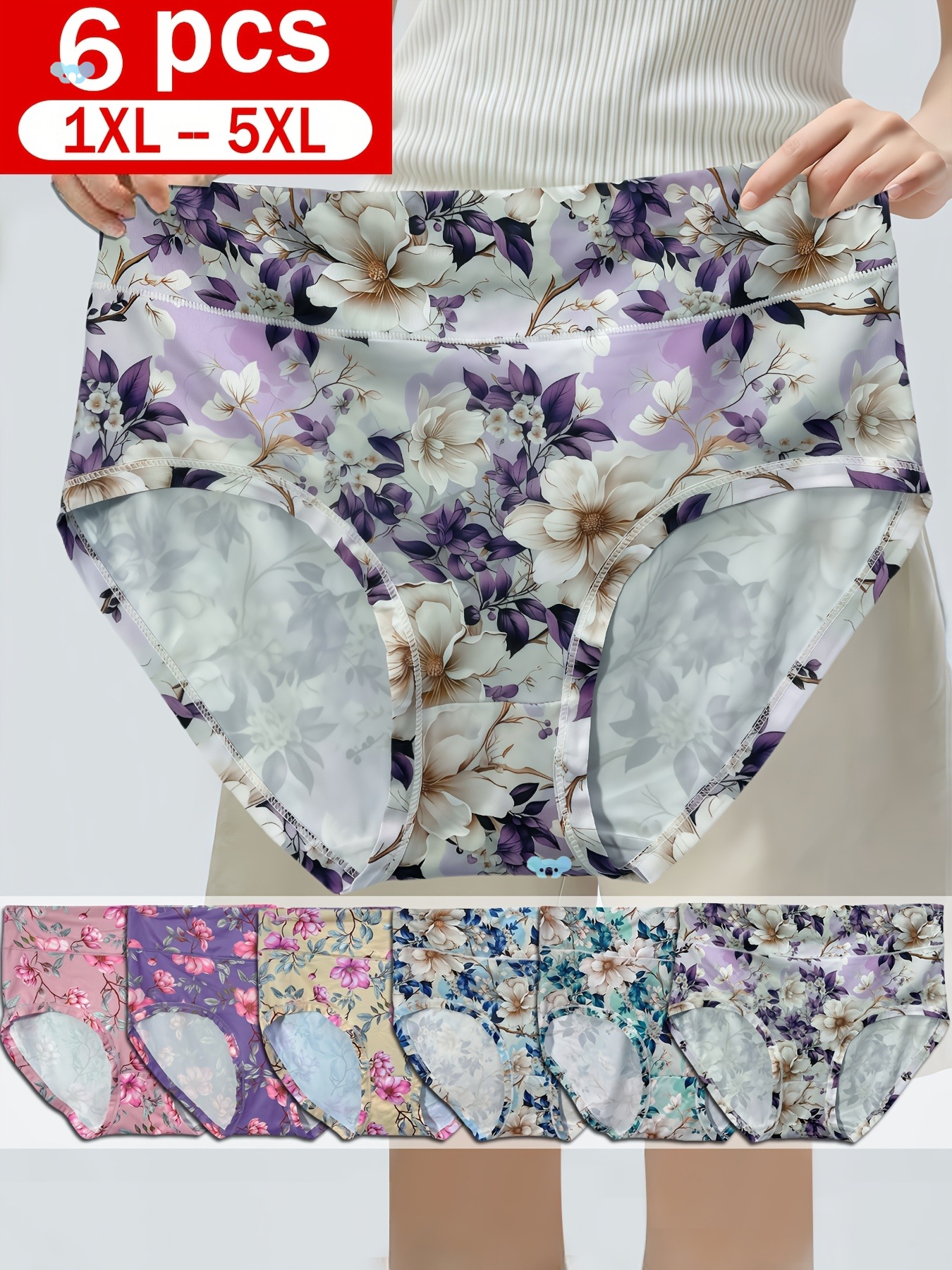 [ High Waist | Breathable ] 6 Pairs Large Size Women 's