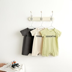 Summer infant fashion onesie for boys and girls, trendy thin short-sleeve romper suit, sporty casual summer crawling outfit