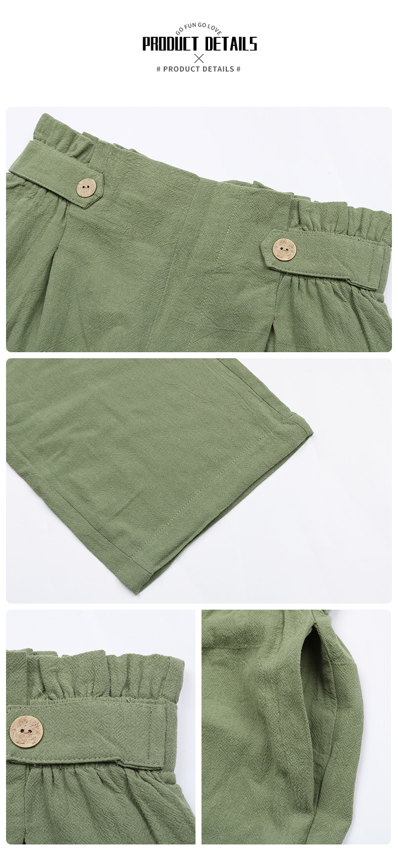 Solid Color Nine-point Straight Pocket Casual Pants_voghion.com