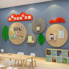 毛毡贴展示板幼儿园大厅文化托管班墙面装饰走廊过道环创主题布置