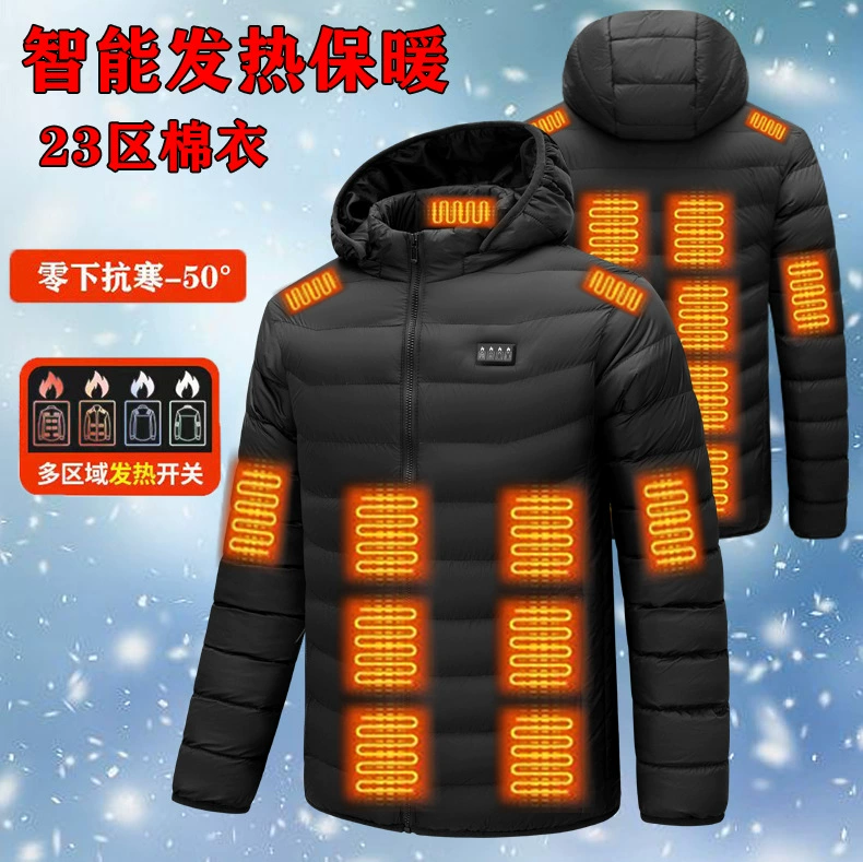 Трансграничная интеллектуальная горячая хлопчатобумажная одежда с капюшоном зимой