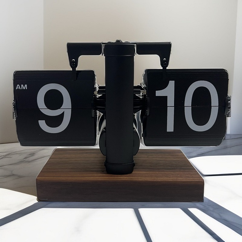 12시간제 목재 받침대 올블랙