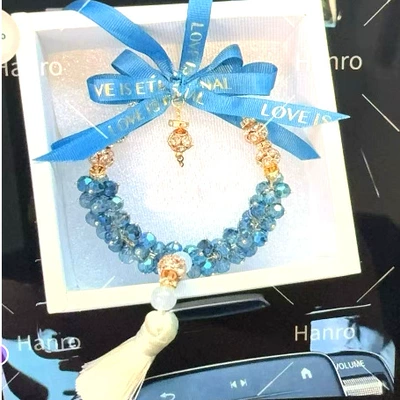 Mirror, Popular Style for – Car hanging - blue-blue-foreign-trade-crystal-letter-style