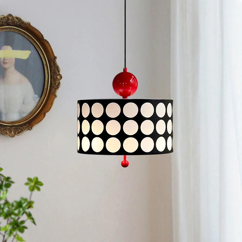 Vintage Medieval Cream Style Restaurant Chandelier French Retro Polka Dot Art Plaid Bar Table Lamp Casa