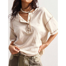 Z 75215 Women's Fringed Texture Short Tee Ůʿĥ���������� T