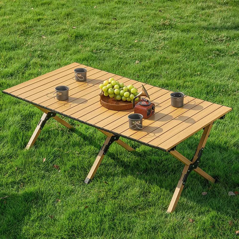户外露营蛋卷桌铝合金折叠桌便携室外庭院花园露天野餐桌阳台用品