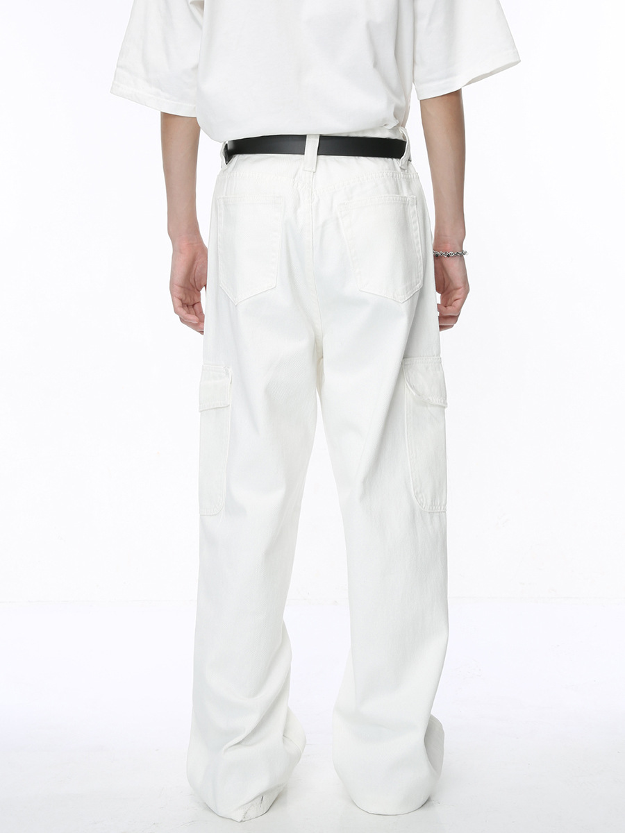 Mtlclothes ropa de Hombre | 2024 cuatro estaciones nuevo estilo coreano suelta recta americana Workwear jeans hombres