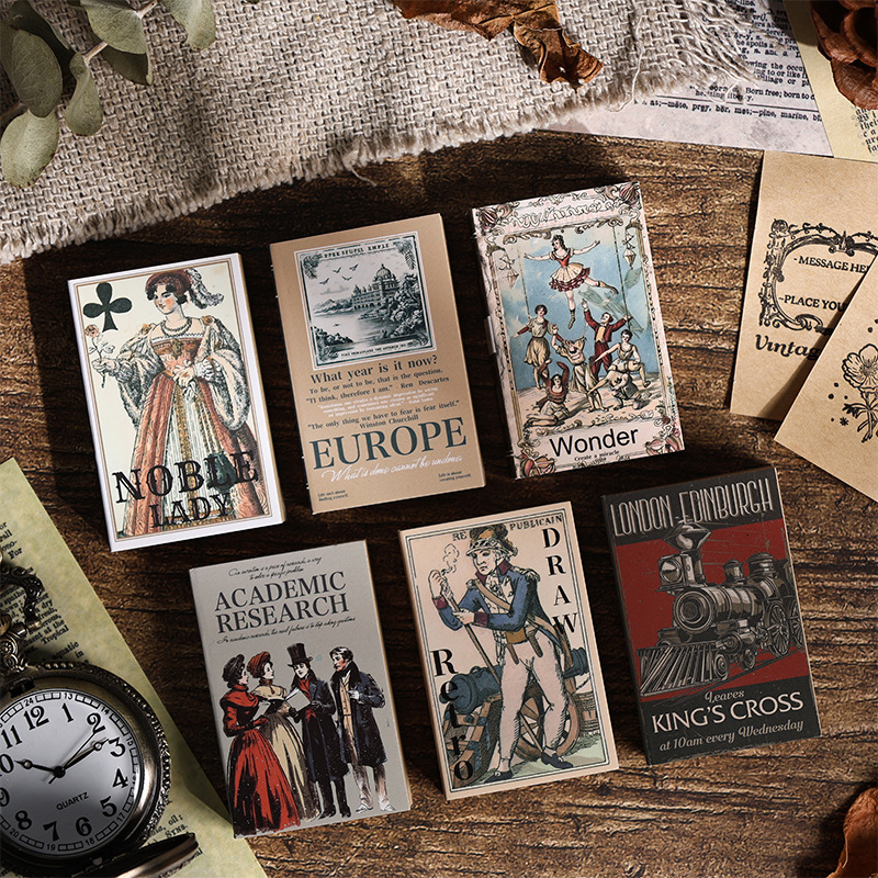 Guyun estilo europeo no adhesivo papel de notas retro transfronterizo papel kraft notas de registro portátil papel kraft