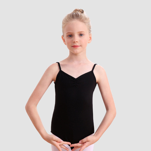 儿童舞蹈服夏季吊带中国舞练功服女童芭蕾舞体操服考级分体形体服