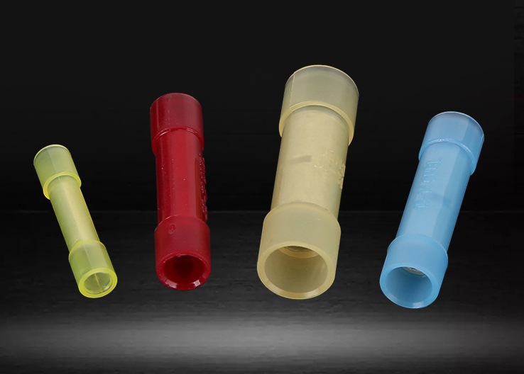 BNYF2尼龙护套电线连接器全绝缘冷压端子中间鼻子连接管铜鼻100只