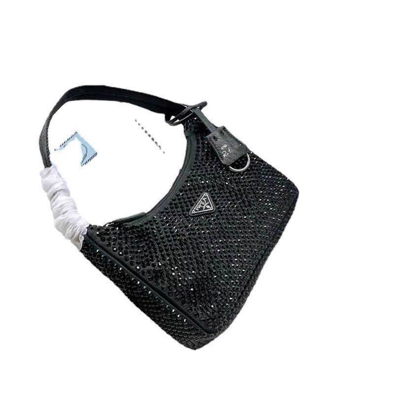 [Exclusive for Cross-Border Sales] P-brand underarm bag, ultra-sparkling Czech rhinestone full-diamond shoulder bag, women's handbag