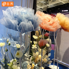 New style large-scale simulated automatic opening and closing flower shopping mall window wedding decoration display guide photography prop ornament