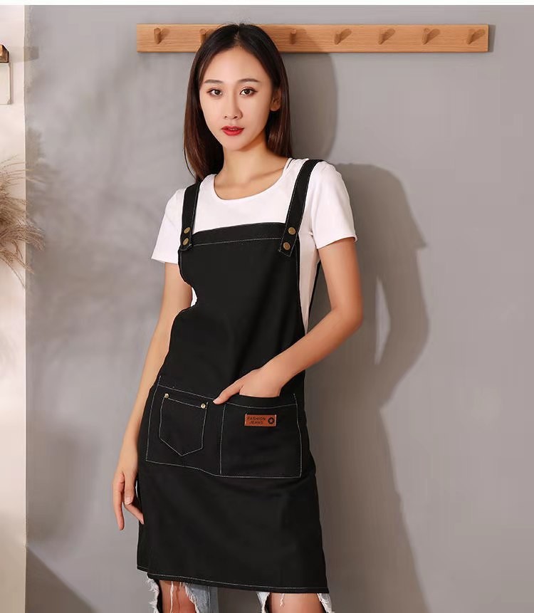 Venta al por mayor hogar cocina cintura impermeable algodón lienzo Comercio exterior transfronterizo Amazon impresión adulto coreano delantal