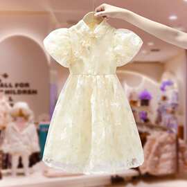 女童连衣裙2026新款儿童套装旗袍汉服时髦气质炸街夏装公主裙子薄