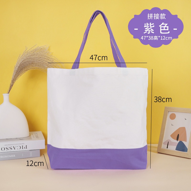 Bolsa de lona publicidad personalizada bolsa de algodón bolsa de compras en Blanco Bolsa de lona de un solo hombro logotipo impreso personalizado