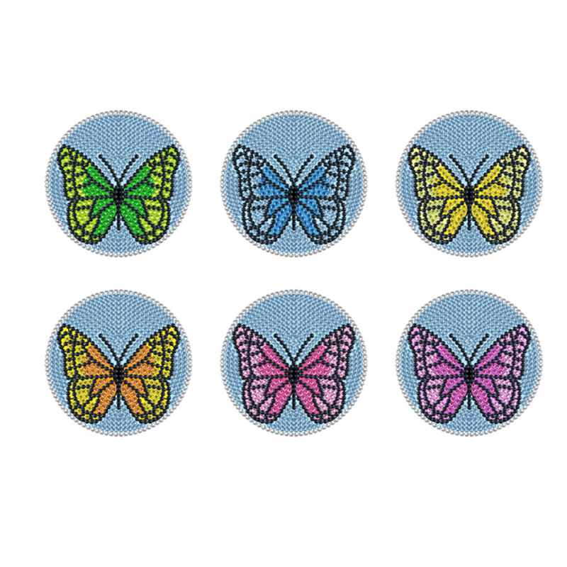 Personalizada taza de pintura de diamante transfronteriza almohadilla de taza de diamante redonda almohadilla mandala perimetral de pintura de diamante DIY