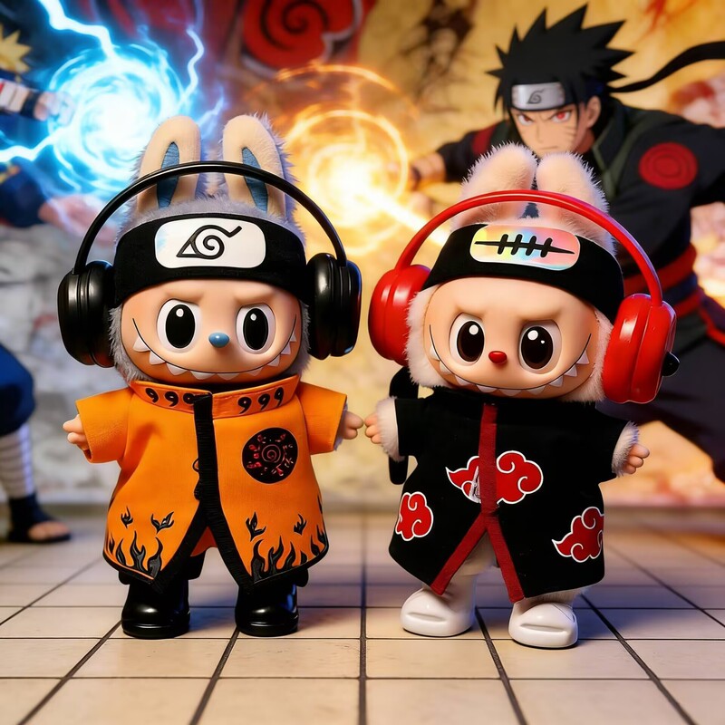 Only the Clothes】First, Second, and Third Generation Blind Box Labubu Clothes Figure Naruto Akatsuki Uchiha Itachi Set Only the Clothes】First, Second, and Third Generation Blind Box Labubu Clothes Figure Naruto Akatsuki Uchiha Itachi Set