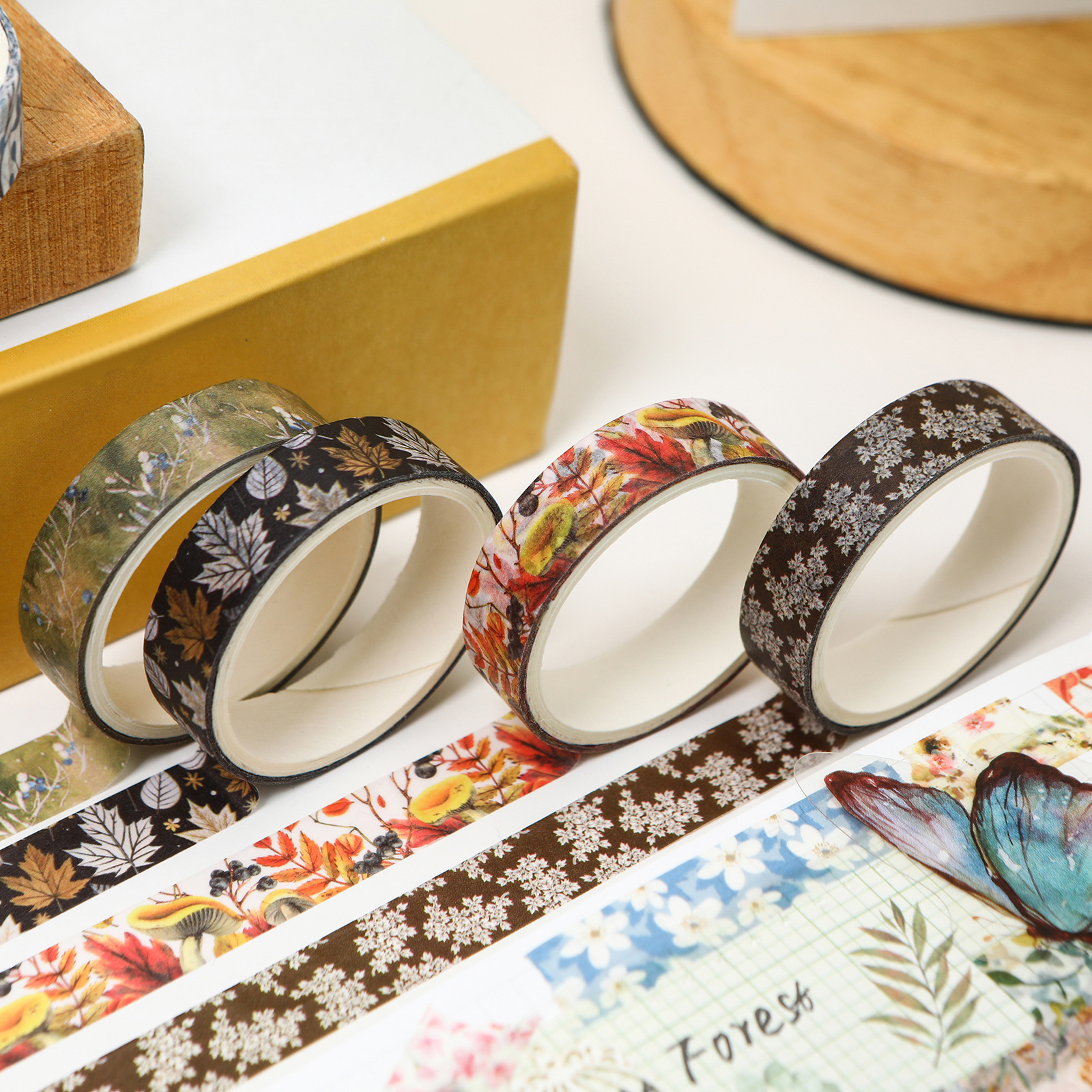 Paper tape, retro base creative set, stickers