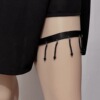 Sexy black crystal, chain, metal leg strap, accessory, European style, punk style