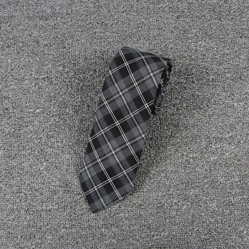 深灰格 领带