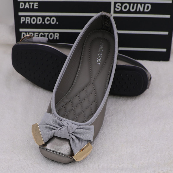Demi-season universal golden ballet shoes low-cut flat with bow…