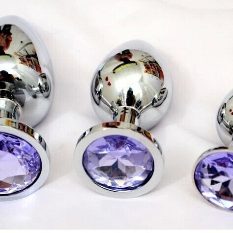 Grande y mediano pequeño tamaño metal anal plug adulto sexo productos mujer anal dilatador trasero corte cola