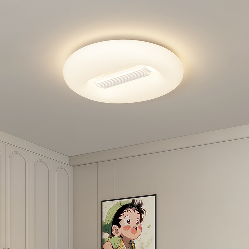 Protección ocular LED de espectro completo habitación sin ventilador de hoja lámpara de techo sala de estar comedor dormitorio iluminación moderna y simple