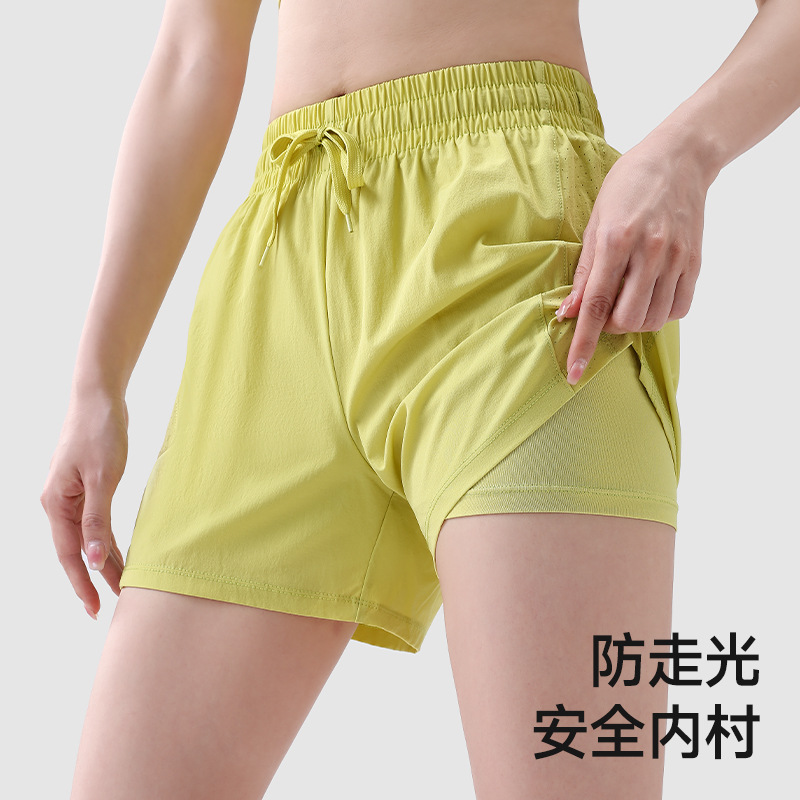 脈暢スポーツパンツの光防止トレーニングランニングパンツ女性フィットネスヨガのゆるい通気性メッシュフィットネスパンツ卸売り