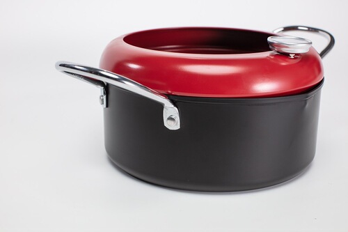 Japanese-style deep fryer household small fryer with thermometer non-stick pan tempura fryer deep soup pot
