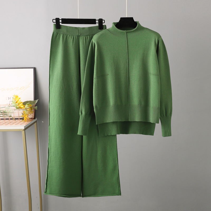 924g Weight Long Sleeve Sleeve Length Viscose Fabric Type Pant Co-ord Set Sets Type 2 Pieces Set Quantity Daily Occasion Round Neck Neckline Comfort Function Regular Fit Fit Type Solid Color Pattern Autumn Season Women's Gender Vacation Style Daily Women's Vacation Solid Color Viscose Pant Co-ord Set Pants Sets 4