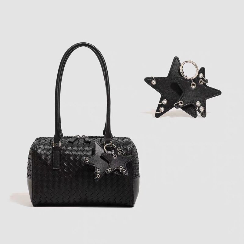 In-Stock Handmade Woven Star Tote Bag, Casual and Lazy Style, Large Capacity Shoulder Underarm Bag for Commuting In-Stock Handmade Woven Star Tote Bag, Casual and Lazy Style, Large Capacity Shoulder Underarm Bag for Commuting