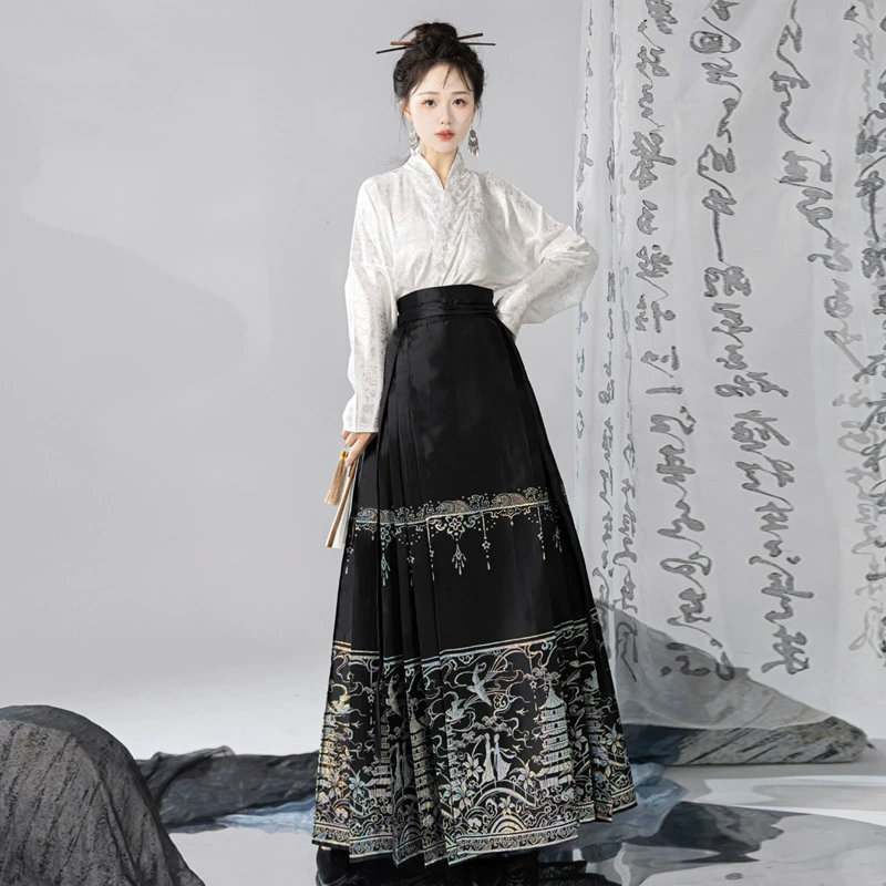Взрослый Hanfu улитки Новый китайский стиль Ming Hanfu Hanfu юбка с лапшой