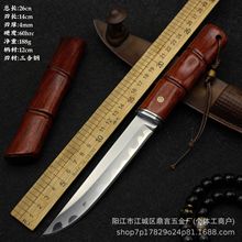 三合钢高硬度锋利户外小武士刀高端收藏便捷日式小刀精美水果刀