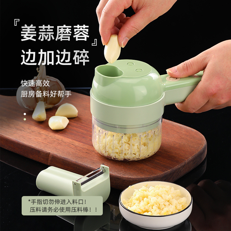 Máquina de cocina eléctrica comercial para cortar verduras, artefacto mágico para cortar salchichas, cocina, cocina, máquina de cocina, artefacto mágico de puré de ajo