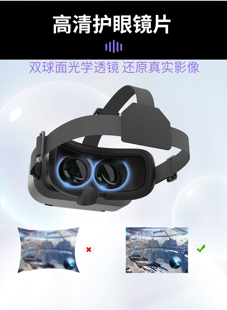 VRSHINECON千幻魔镜虚拟现实vr眼镜 手机电影游戏3d数码眼镜vr详情7