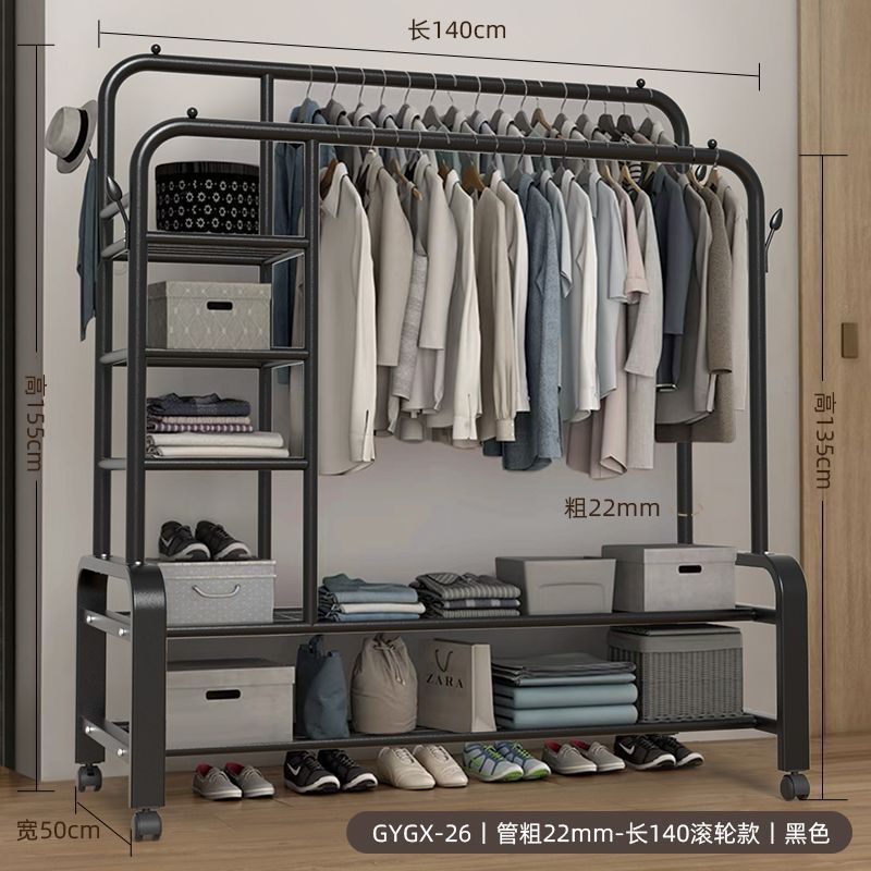 Percha de ropa doméstica piso de armario vertical nuevo tipo percha de gorra fortalecer el dormitorio piso de percha de ropa