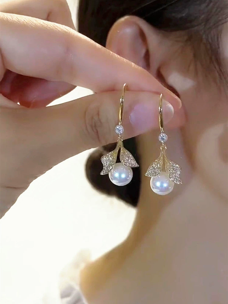 Серьги (Baoyu) S925 серебряные штифты с бантом и микроинкрустацией, малый яркий модный стиль