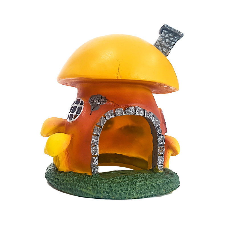 Venta caliente pecera acuario decoración de resina residencia escondida cangrejo hongo concha sala de jardinería caja de cría cangrejo